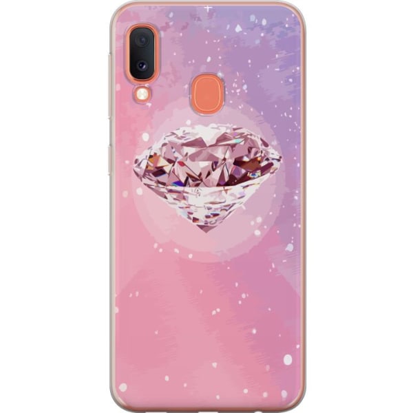 Samsung Galaxy A20e Gennemsigtig cover Glitter Diamant