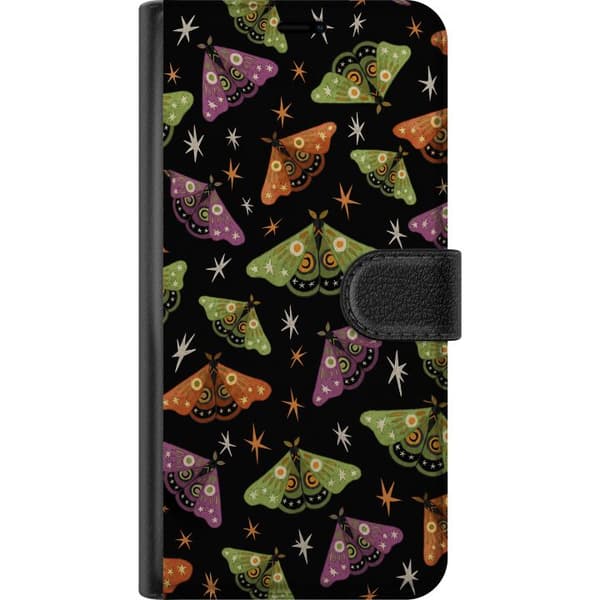 Kompatibel Tegnebogsetui til Samsung Galaxy S9 Sort sommerfuglegrafik sort