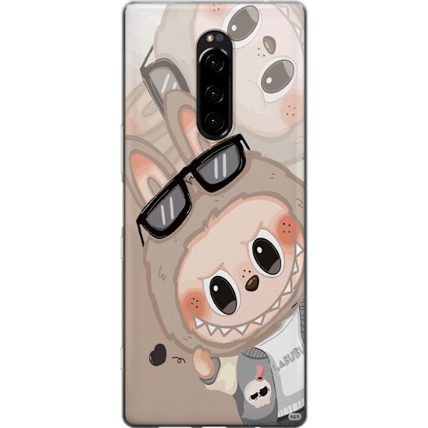 Sony Xperia 1 Läpinäkyvä kuori Labubu Rainbow Chaos