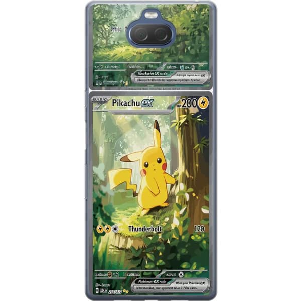 Kompatibelt Mobildeksel til Sony Xperia 10 Plus Pikachu grønn
