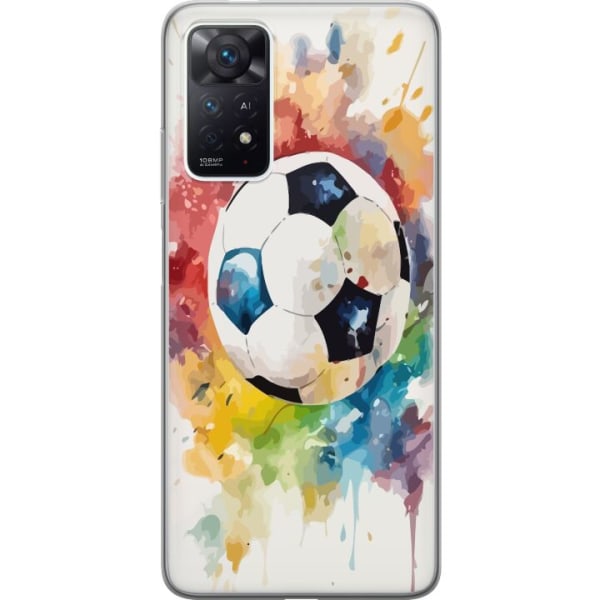 Xiaomi Redmi Note 11 Pro Gennemsigtig cover Fodbold