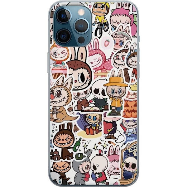 Apple iPhone 12 Pro Max Läpinäkyvä kuori Labubu All-Stars – POP MART Erikoispainos