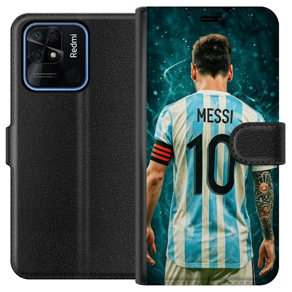 Xiaomi Redmi 10C Plånboksfodral Messi