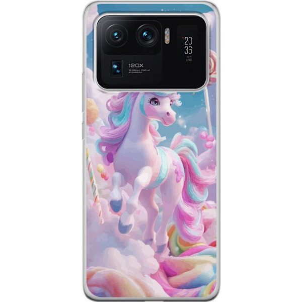 Xiaomi Mi 11 Ultra Läpinäkyvä kuori Yksisarvinen Candy Pastel Kawaii Suunnittelu Söpö Suosittu Väri Graafinen Trendi Lapsen Teema Fantasia Taide