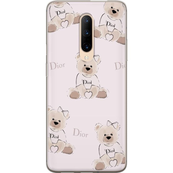 OnePlus 7 Pro Läpinäkyvä kuori Teddy Dior Vibes - ylellinen