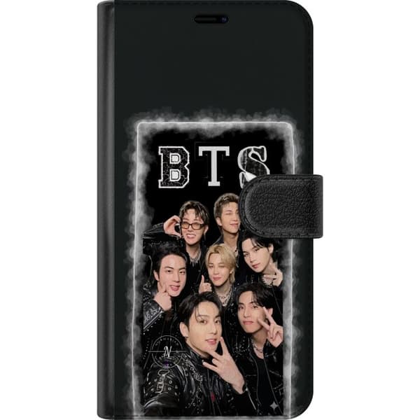 Kompatibel Tegnebogsetui til Apple iPhone 6 BTS-medlemmer poserer sammen i sorte outfits for en selfie sort