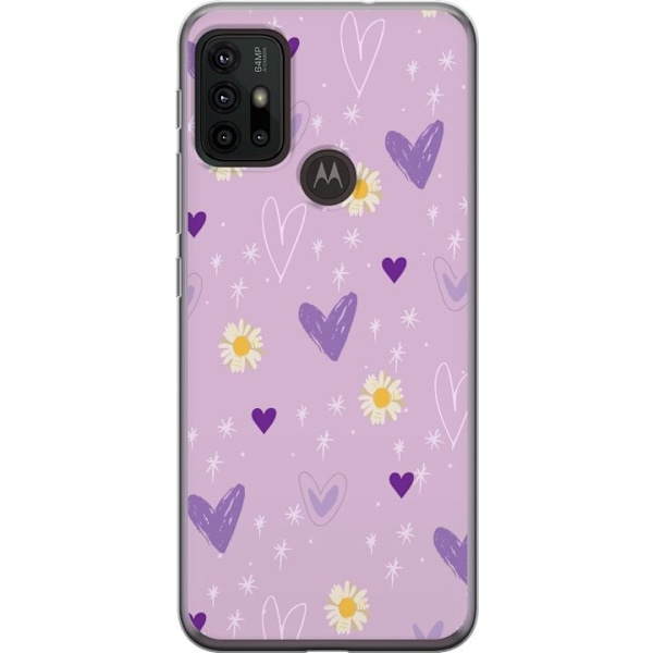 Motorola Moto G30 Gennemsigtig cover Blomster