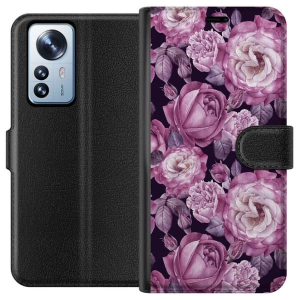 Kompatibelt Plånboksfodral till Xiaomi 12 Pro Blommor