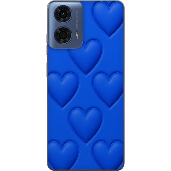 Motorola Moto G24 Genomskinligt Skal Blue Hearts