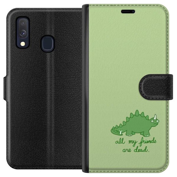 Samsung Galaxy A40 Lompakkokotelo Dinosaurukset