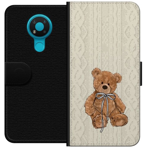 Nokia 3.4 Lommeboketui Liten Bamse – klassisk bamse i enkel design