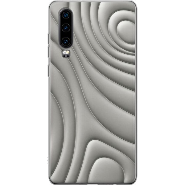 Huawei P30 Läpinäkyvä kuori Hopea-aallot