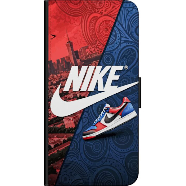 Samsung Galaxy A03s Plånboksfodral Nike Logotyp Röd Blå Sneaker Stil Sport Fashion Populärt Swoosh Motiv Träningskläder Grafisk Ikon