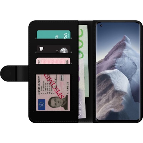 Xiaomi Mi 11 Ultra Tegnebogsetui Sorte Bølger