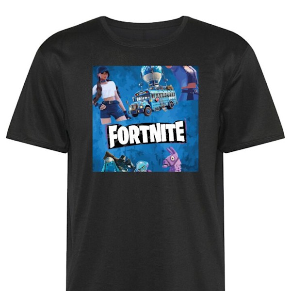 Trænings T-shirt | Sport T-shirt til Voksen Fortnite sort Medium
