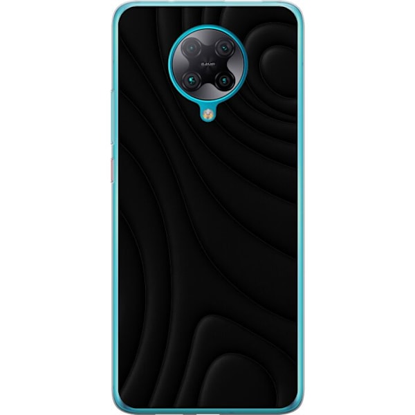 Xiaomi Poco F2 Pro Genomskinligt Skal Black Waves