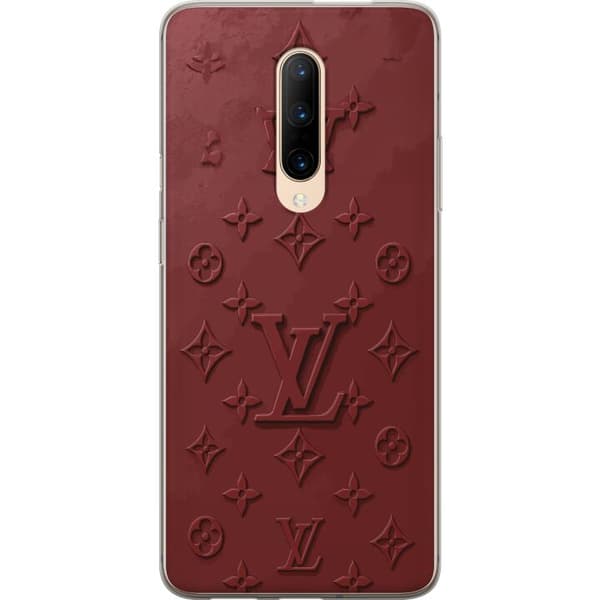 Kompatibelt Mobildeksel til OnePlus 7 Pro Luksuriøst Louis Vuitton-inspirert monogram i mørkerøde toner rød