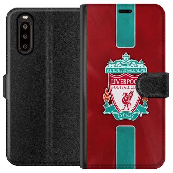 Sony Xperia 10 II Tegnebogsetui Liverpool FC - Klassisk Fodbol