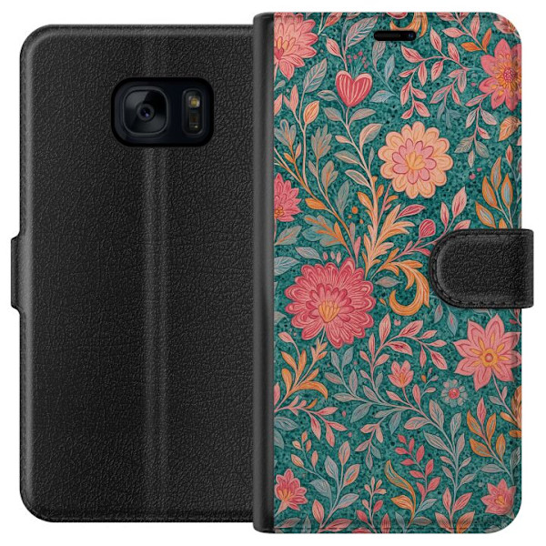 Samsung Galaxy S7 Lompakkokotelo Floral Dream