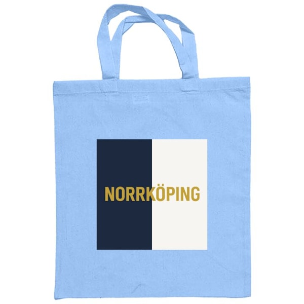Mulepose | Holdbar Indkøbstaske i Stof Norrköping – fodbold Lyseblå one size
