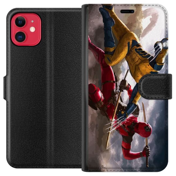 Kompatibel Tegnebogsetui til Apple iPhone 11 Wolverine Deadpool