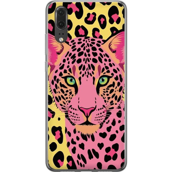 Kompatibelt Mobilskal till Huawei P20 Rosa leopard rosa