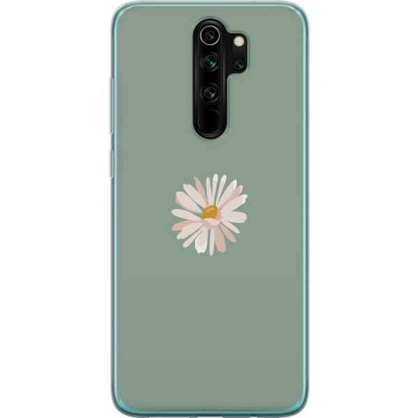 Xiaomi Redmi Note 8 Pro  Läpinäkyvä kuori Vihreä Minimalikukka - tyylikäs kukka vihreällä taustalla