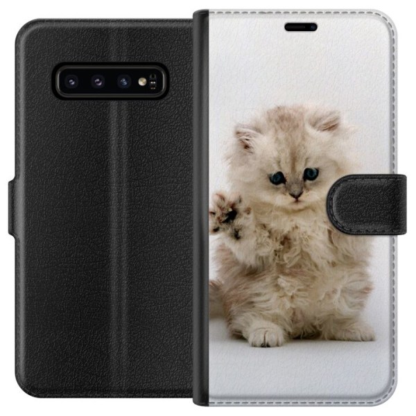 Samsung Galaxy S10 Lompakkokotelo Kissa