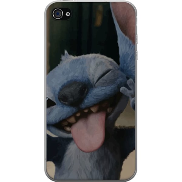 Apple iPhone 4 Gennemsigtig cover Stitch Sød Alien - Blå Fav