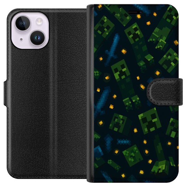 Apple iPhone 15 Lompakkokotelo Minecraft Dungeons Mob