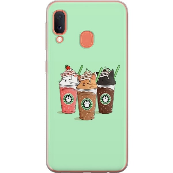 Samsung Galaxy A20e Gennemsigtig cover Catpuccino