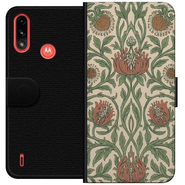 Motorola Moto E7 Power Tegnebogsetui Blad Detaljer