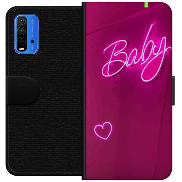 Xiaomi Redmi Note 9 4G Lommeboketui Baby Hjerte