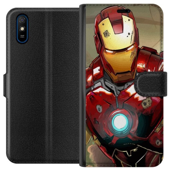 Xiaomi Redmi 9A Tegnebogsetui Iron Man - Marvel