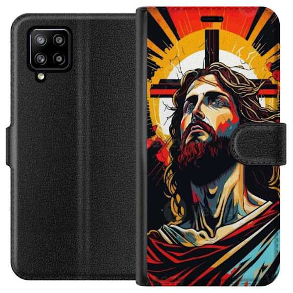 Samsung Galaxy A42 5G Lompakkokotelo Jeesus ja Kortti - uskonn