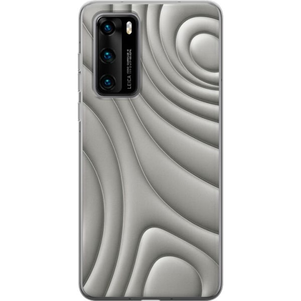 Huawei P40 Gennemsigtig cover Sølvbølger