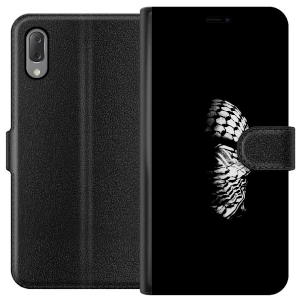 Sony Xperia L3 Lommeboketui Keffiyeh-mønster - klassisk svart