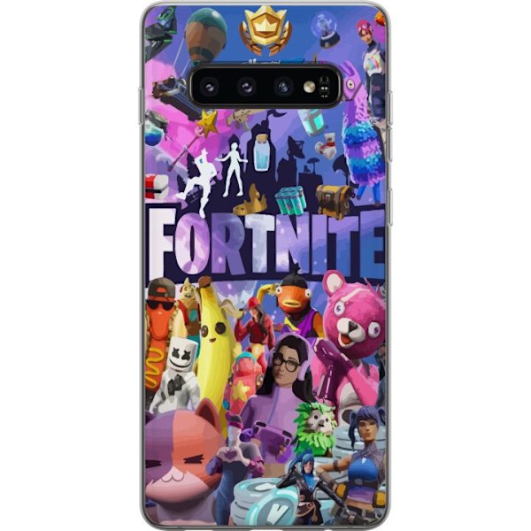 Samsung Galaxy S10 Läpinäkyvä kuori Fortnite