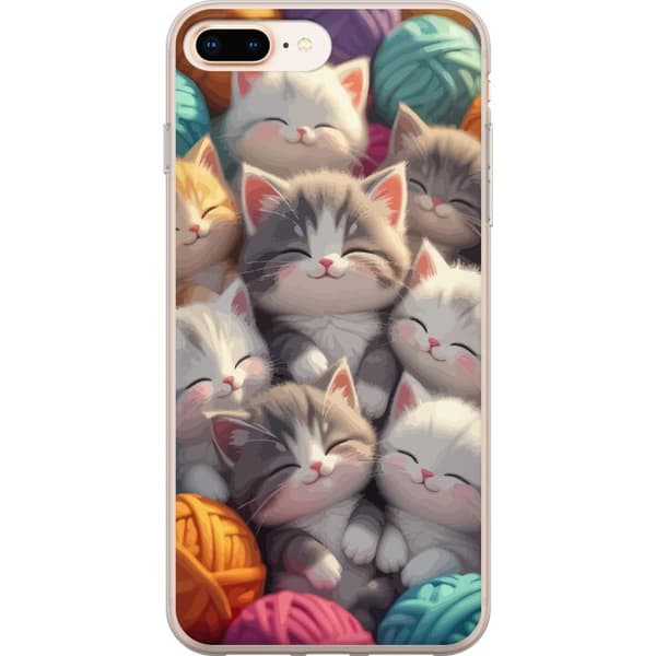 Kompatibelt Mobilskal till Apple iPhone 8 Plus Sovande kattungar beige