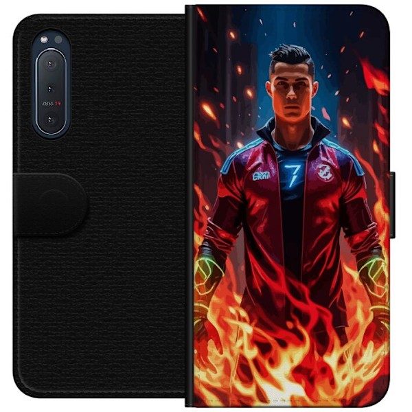 Sony Xperia 5 II Tegnebogsetui Ronaldo Inferno - fodboldhelt i flammer