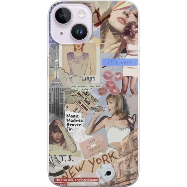 Kompatibelt Mobildeksel til Apple iPhone 15 Taylor Swift