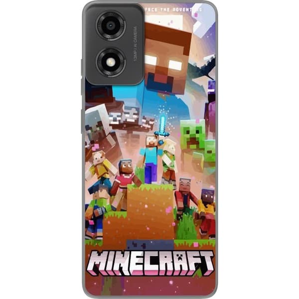Kompatibelt Mobildeksel til Motorola Moto E14 Minecraft