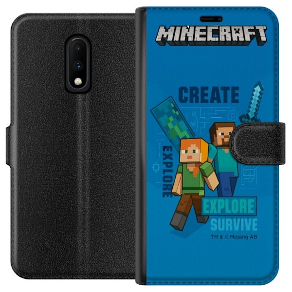 OnePlus 7 Plånboksfodral Minecraft Caves