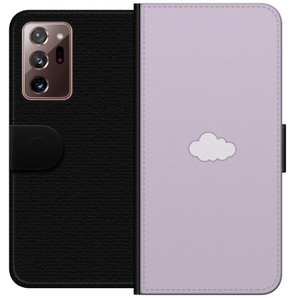 Samsung Galaxy Note20 Ultra Plånboksfodral Lila Moln – minimalistiskt moln på lila bakgrund