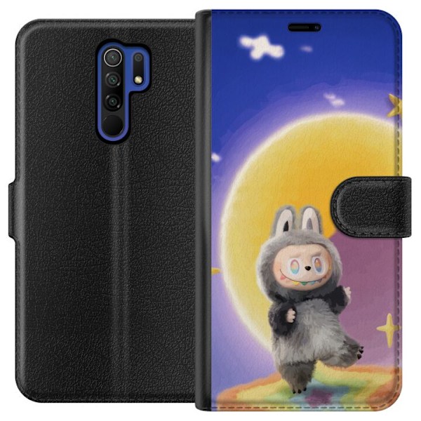 Xiaomi Redmi 9 Tegnebogsetui Labubu Neon Pop - Neonfarvet pop