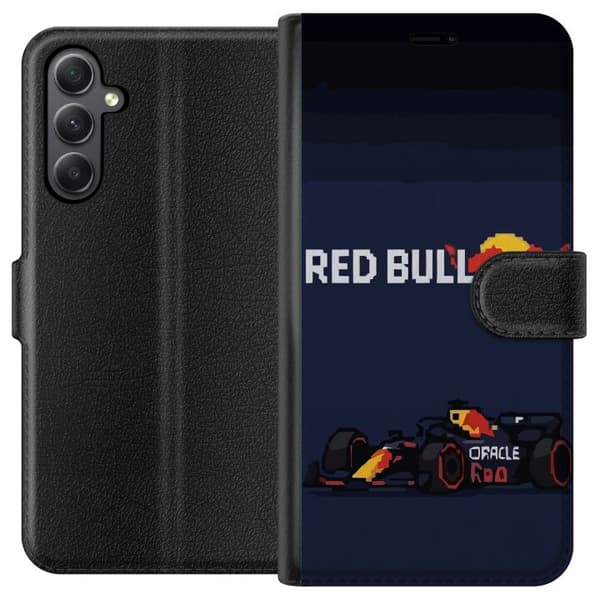 Kompatibel Tegnebogsetui til Samsung Galaxy S23 FE Pixelracer i retrostil sort