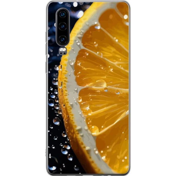 Huawei P30 Gennemsigtig cover Appelsin