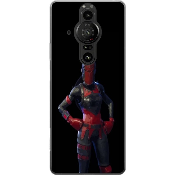 Sony Xperia Pro-I Gennemsigtig cover Fortnite - Rød Ridder