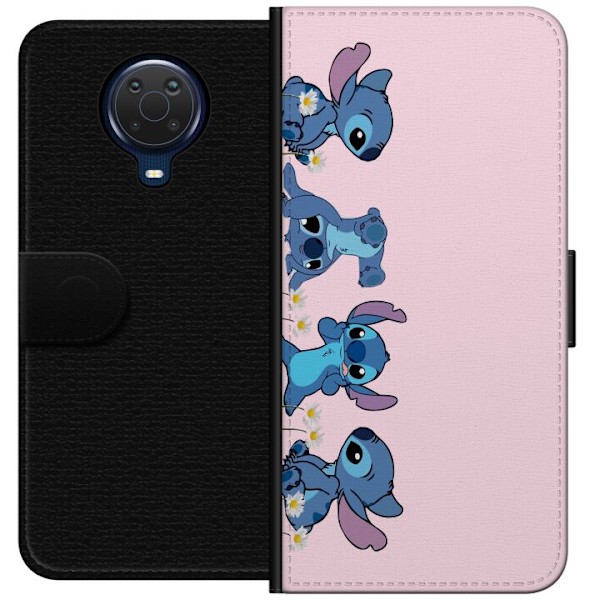 Nokia G20 Plånboksfodral Stitch Skratt & Bus – Perfekt för