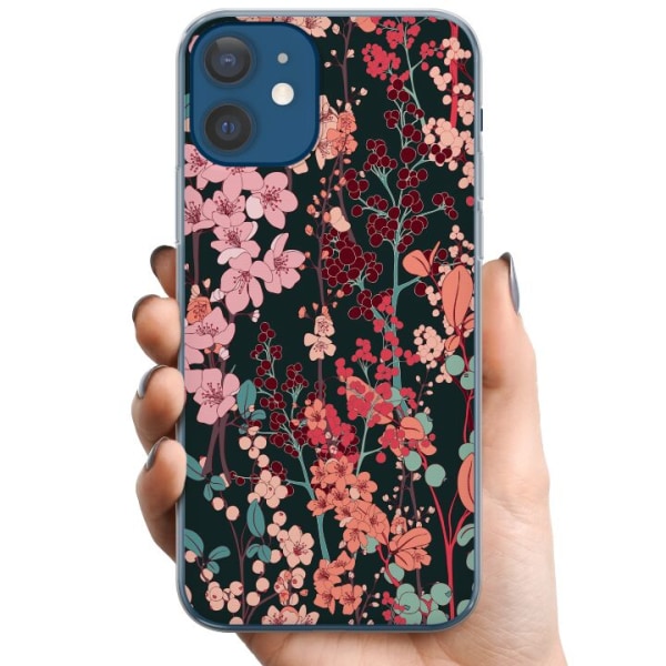 Apple iPhone 12  TPU Mobilcover Blomster